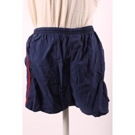 Sports shorts dansk militær, blå med sidestriber, brugte, XL
